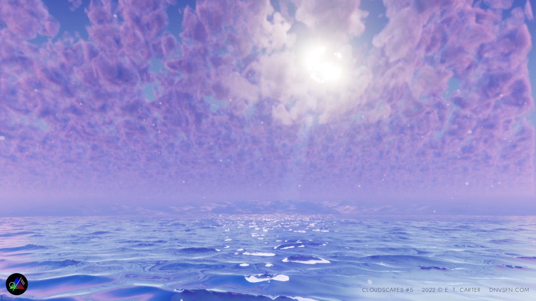 Low sun, violet sky.