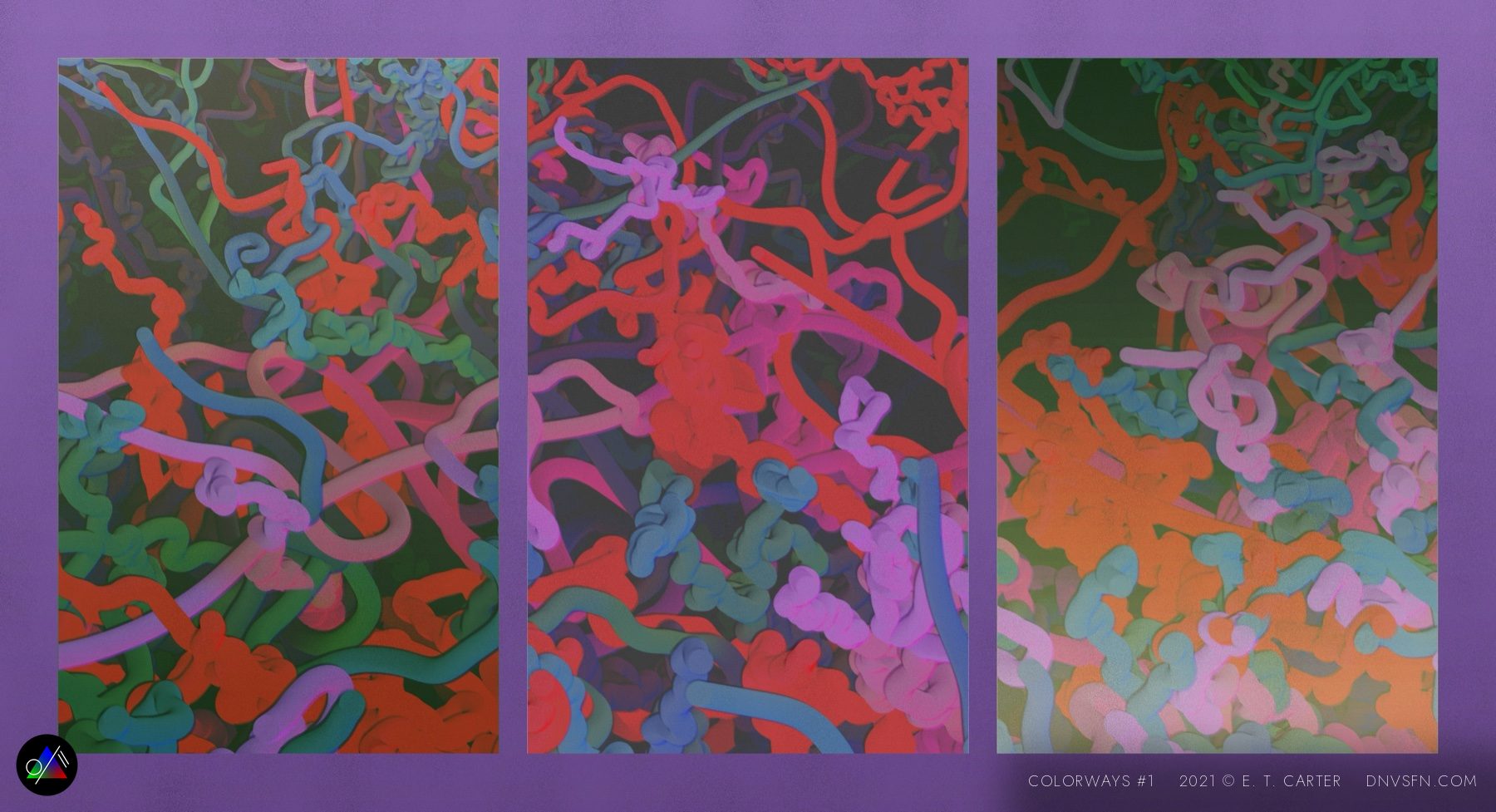 Coral on jewel tones.