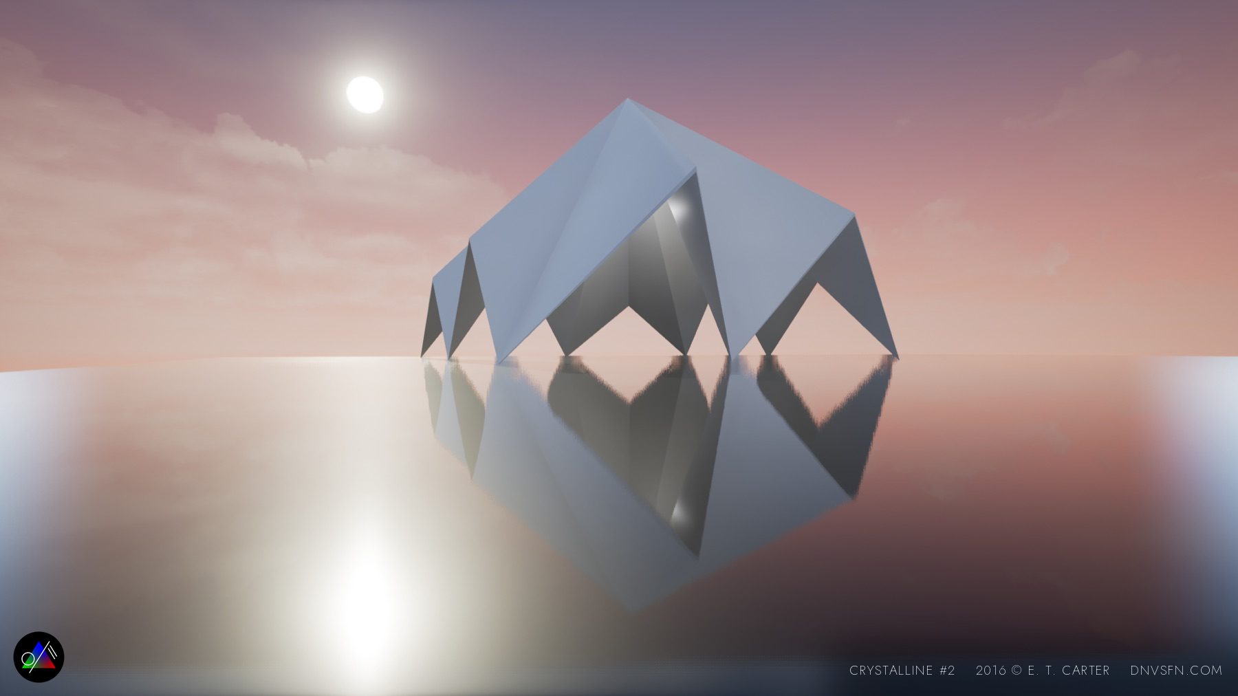 Gem, pink sunset sea.