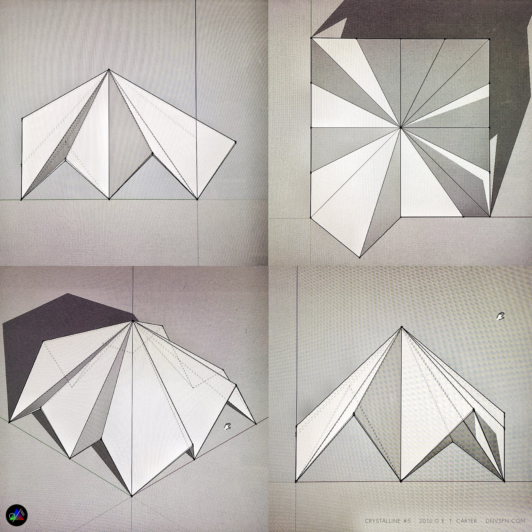 Faceted form studies.