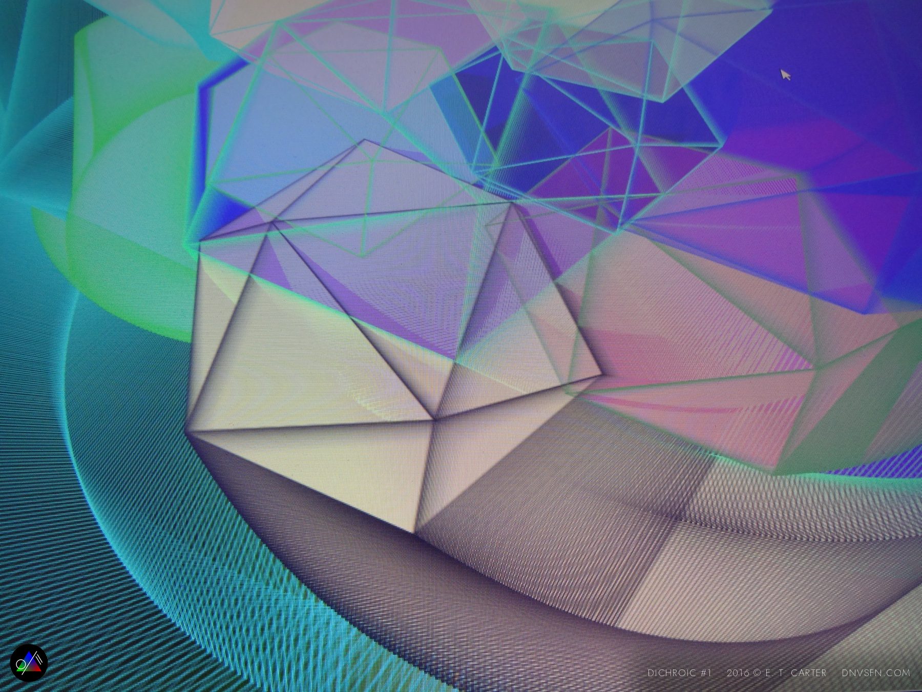Iridescent facets, violet.
