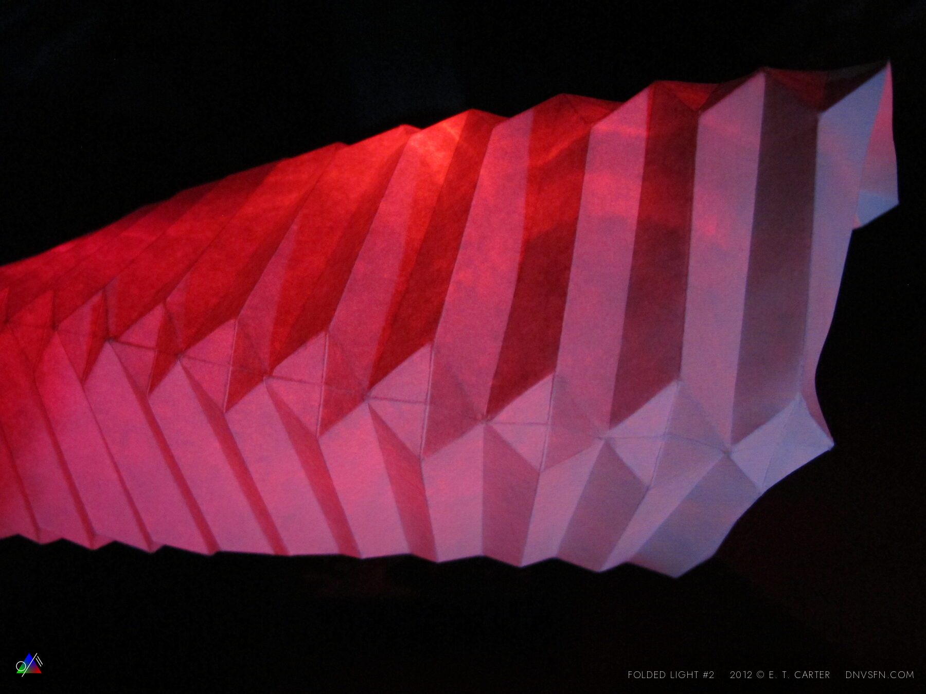 Red accordion pleat.