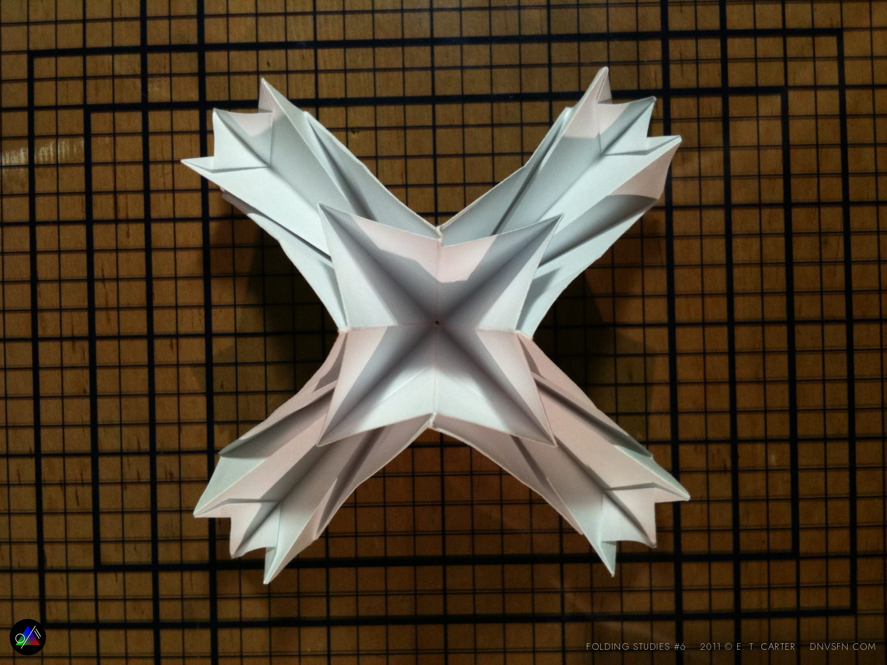 The X-fold from above.