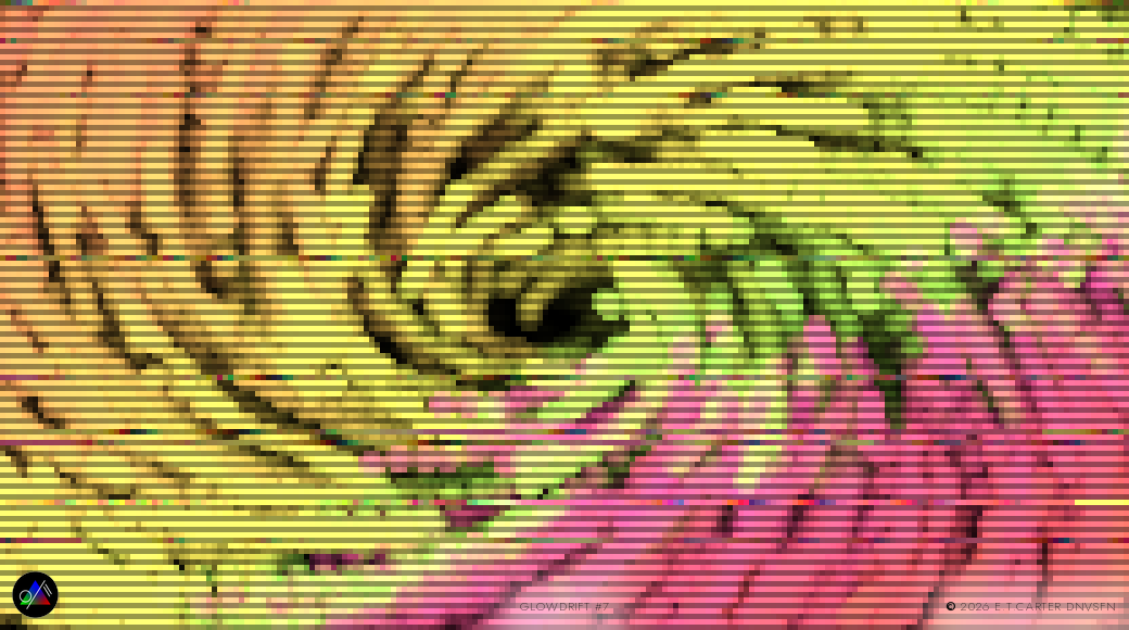 vhs, glitched and scanlined tape in acid yellow.