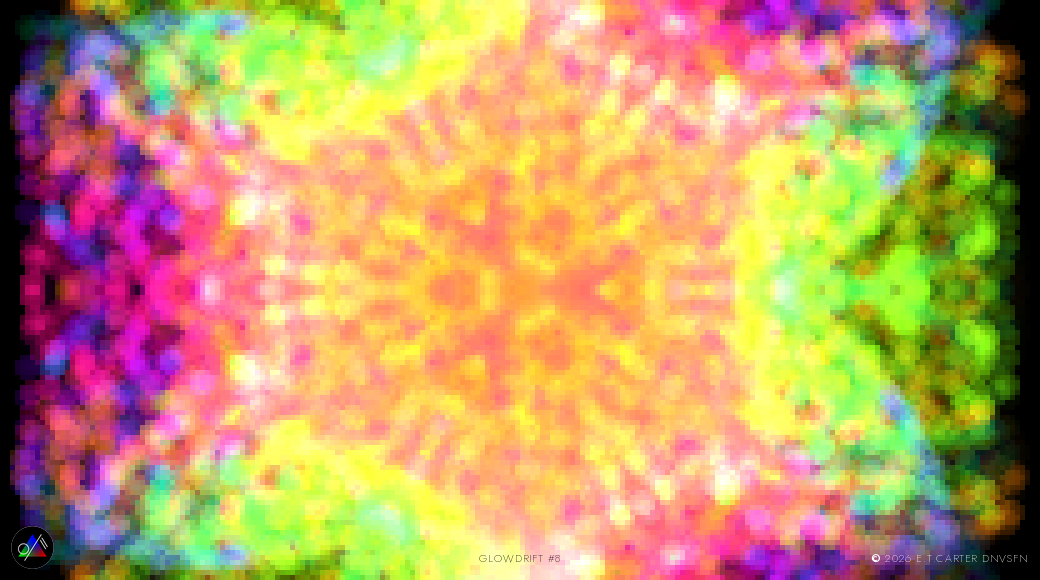 prism, a three-fold harmonograph gem, soft rainbow.