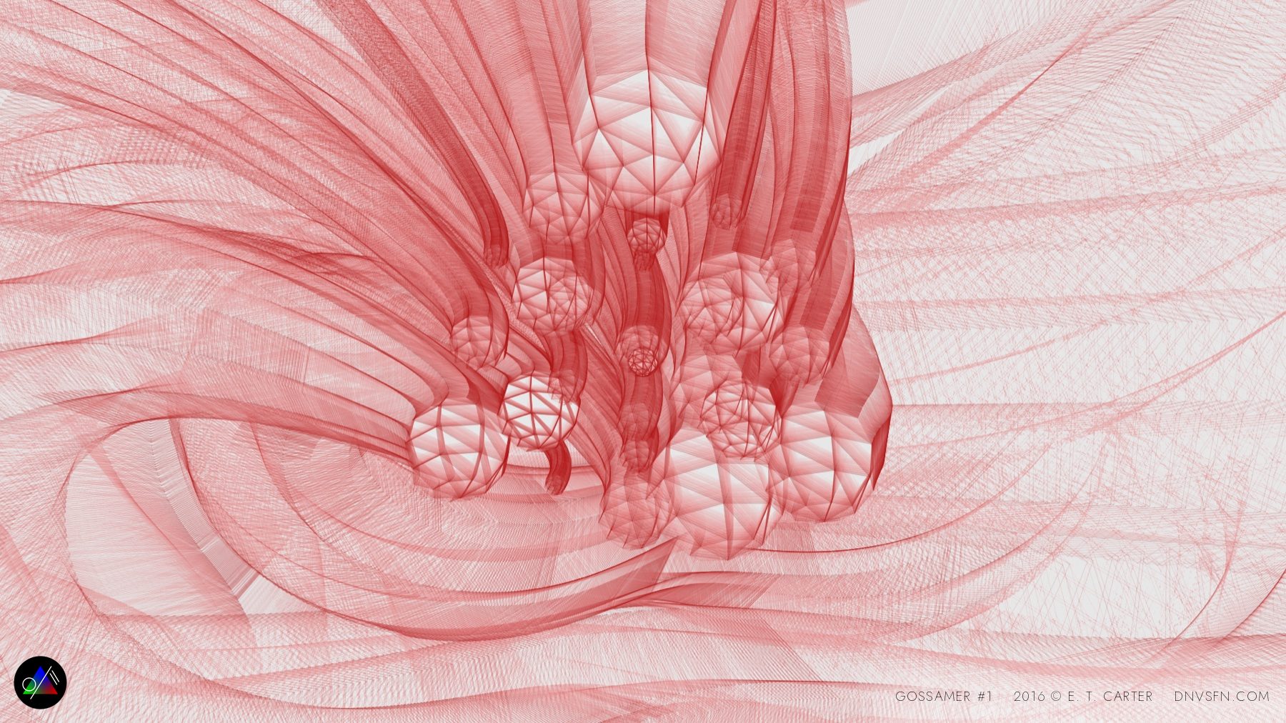 Red veil, feathered.