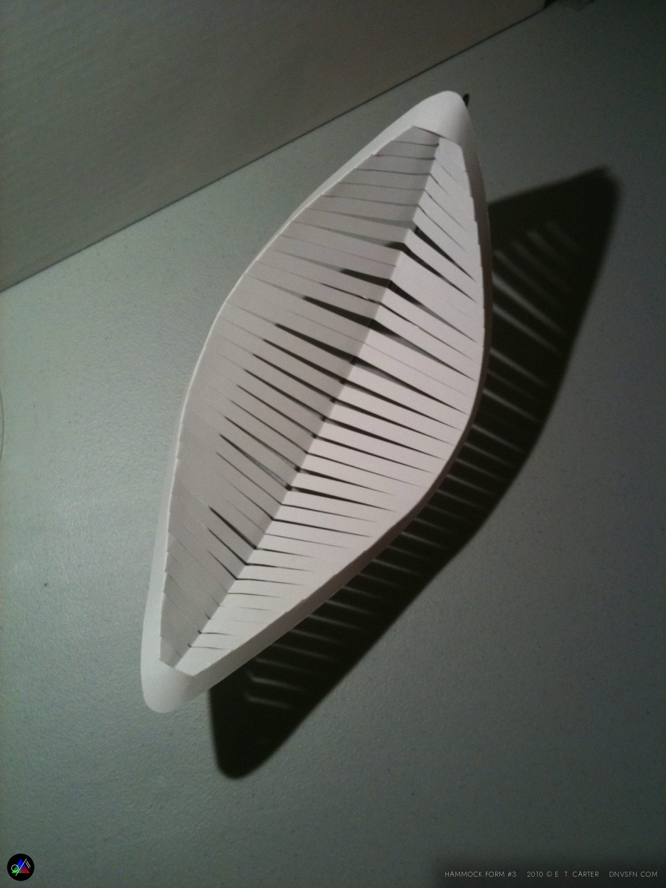 Top-down, the leaf profile.