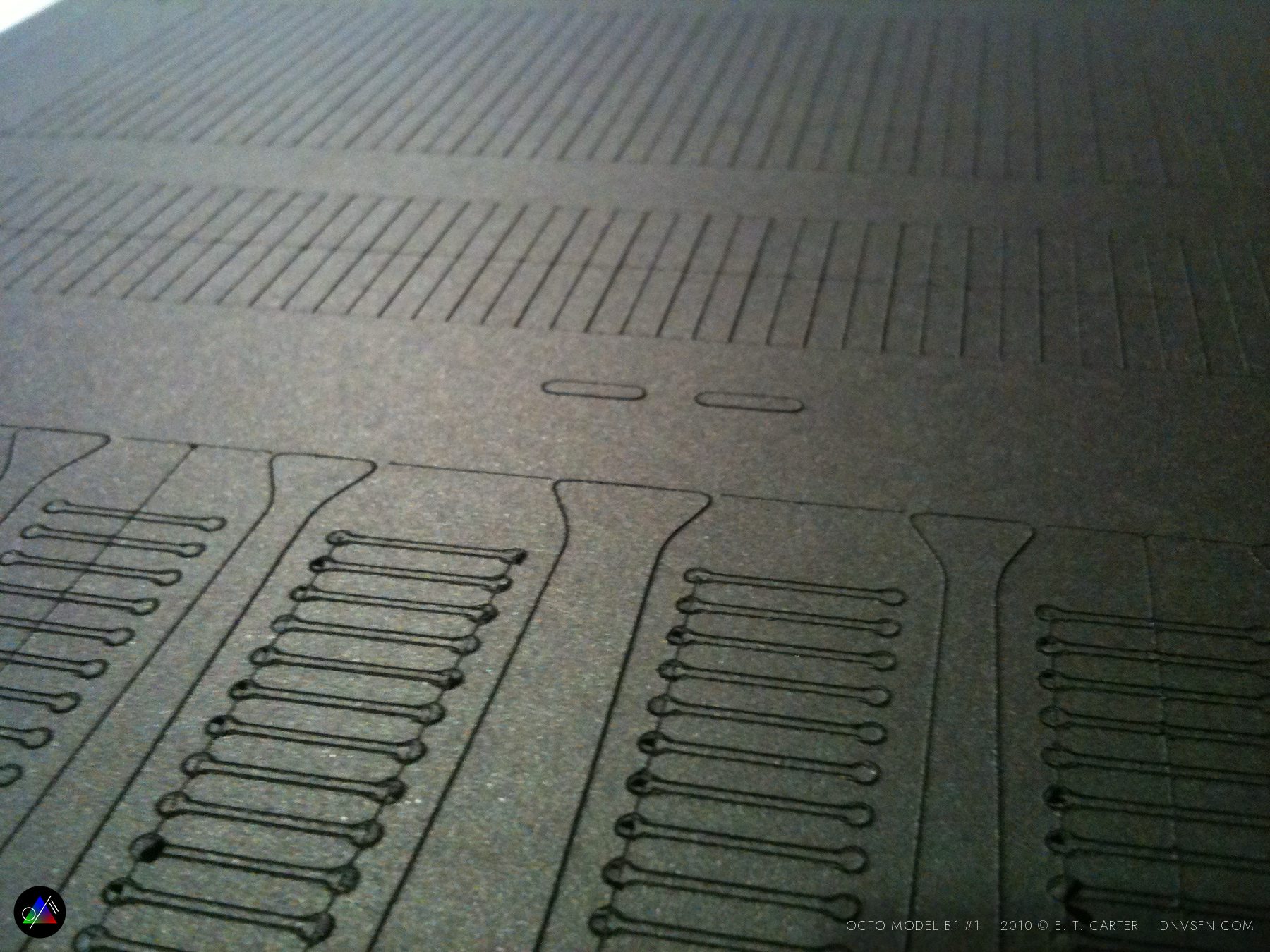 The flat plotter-cut sheet.