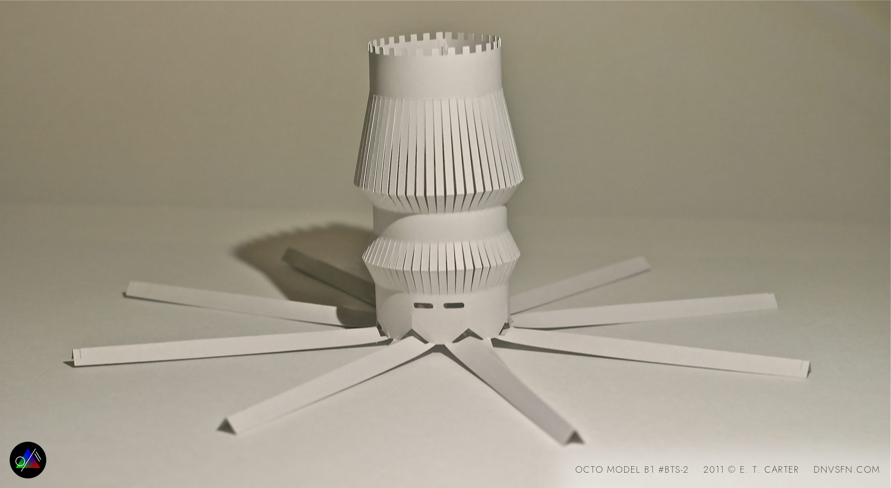 The model mid-assembly