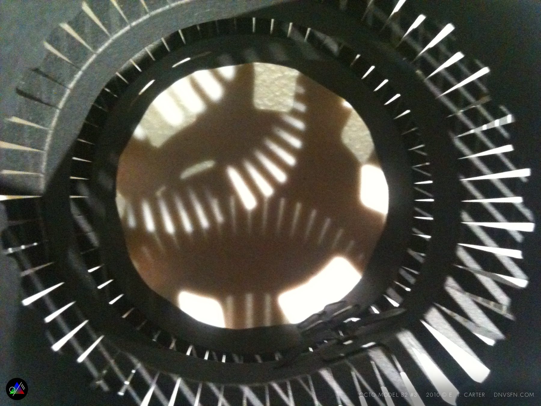 Looking down the central tube.