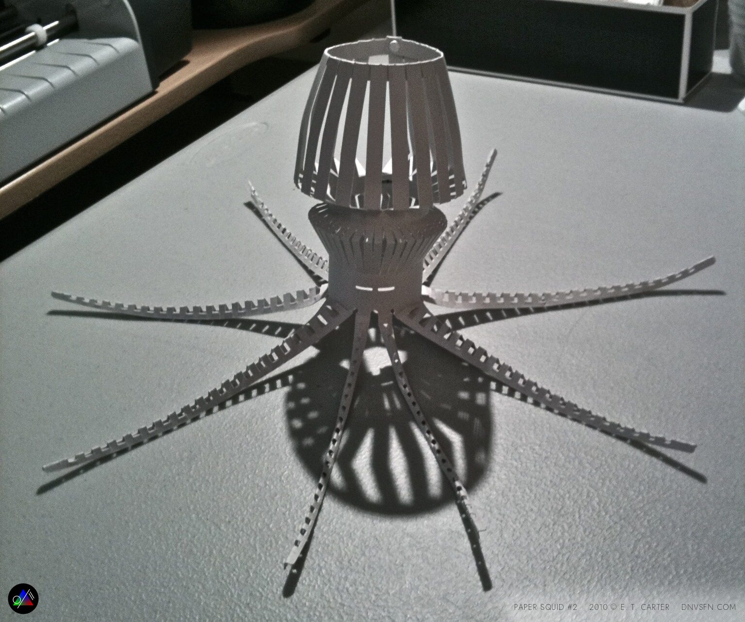 Pleated bell from above.