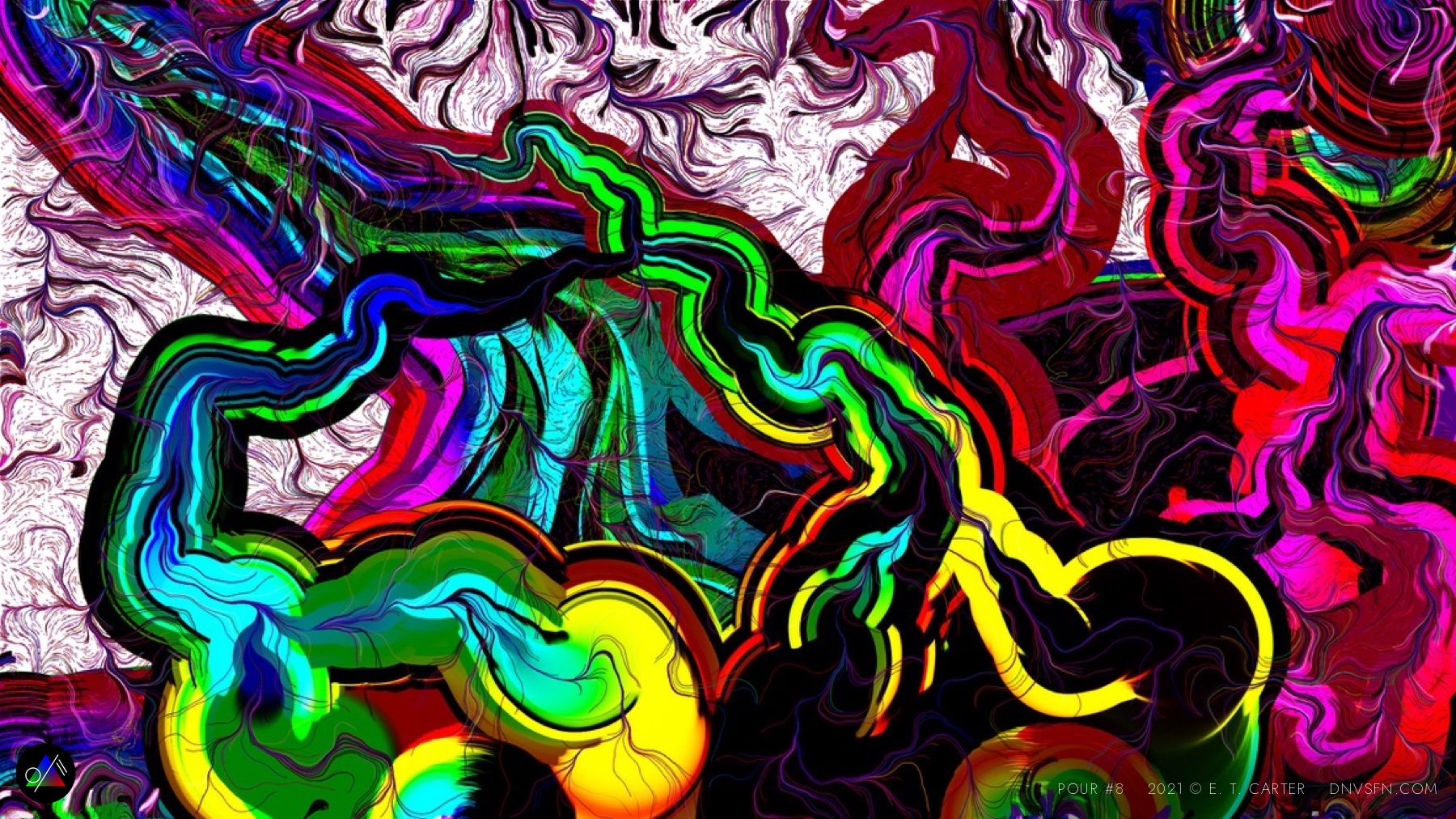 Yellow ribbon through the swirl.