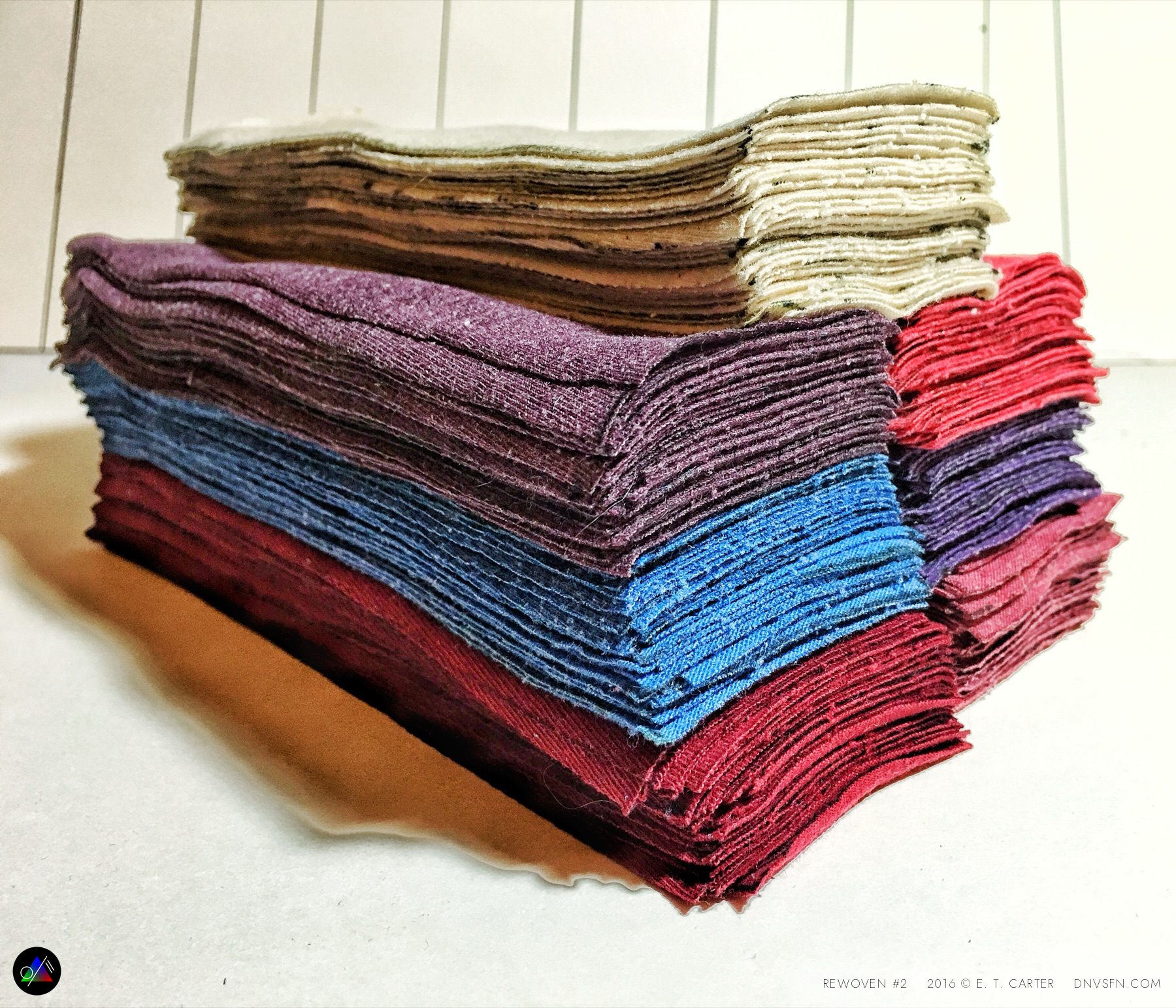 T-shirt strip bundles.