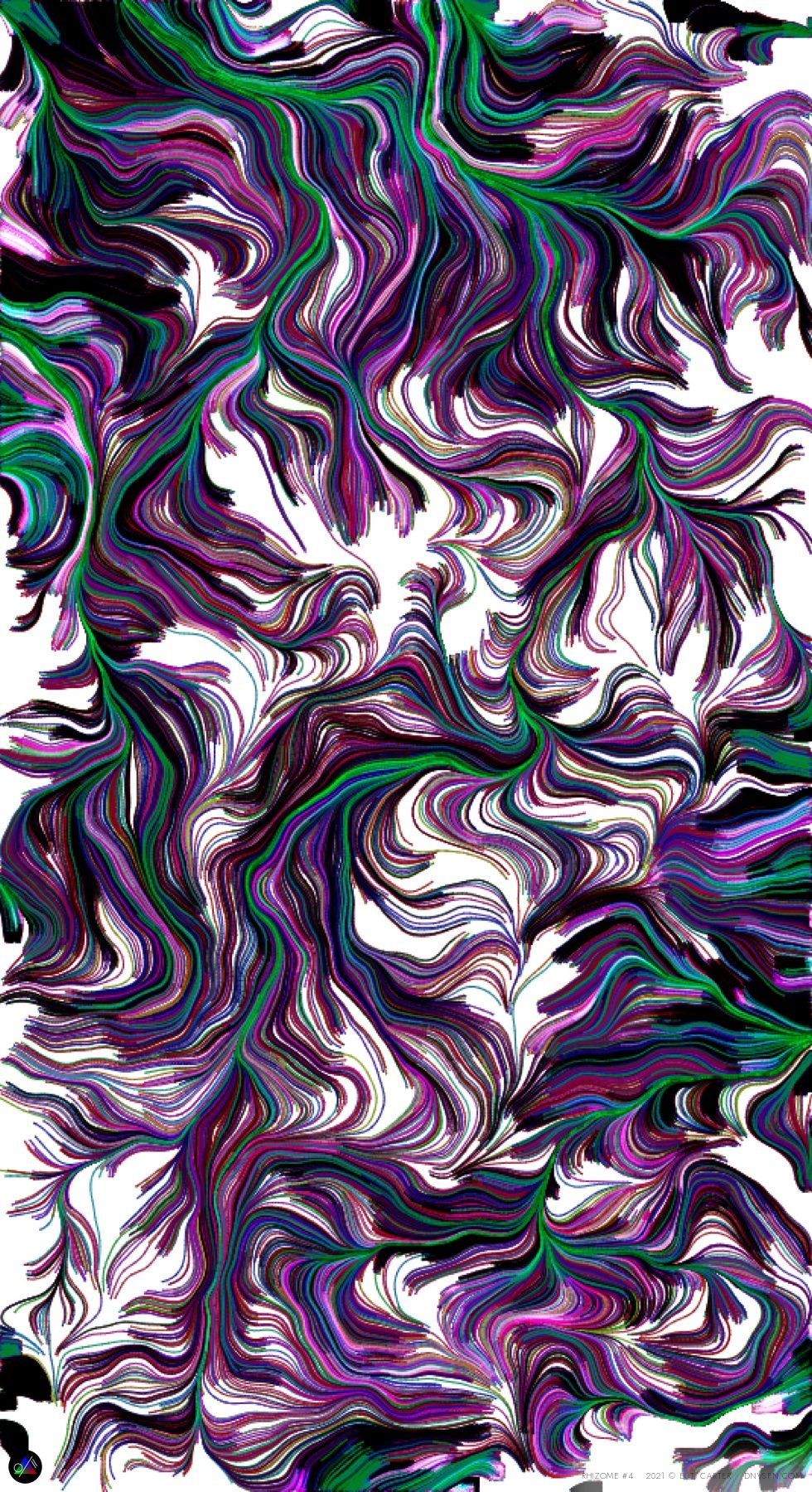 Purple and green flow.