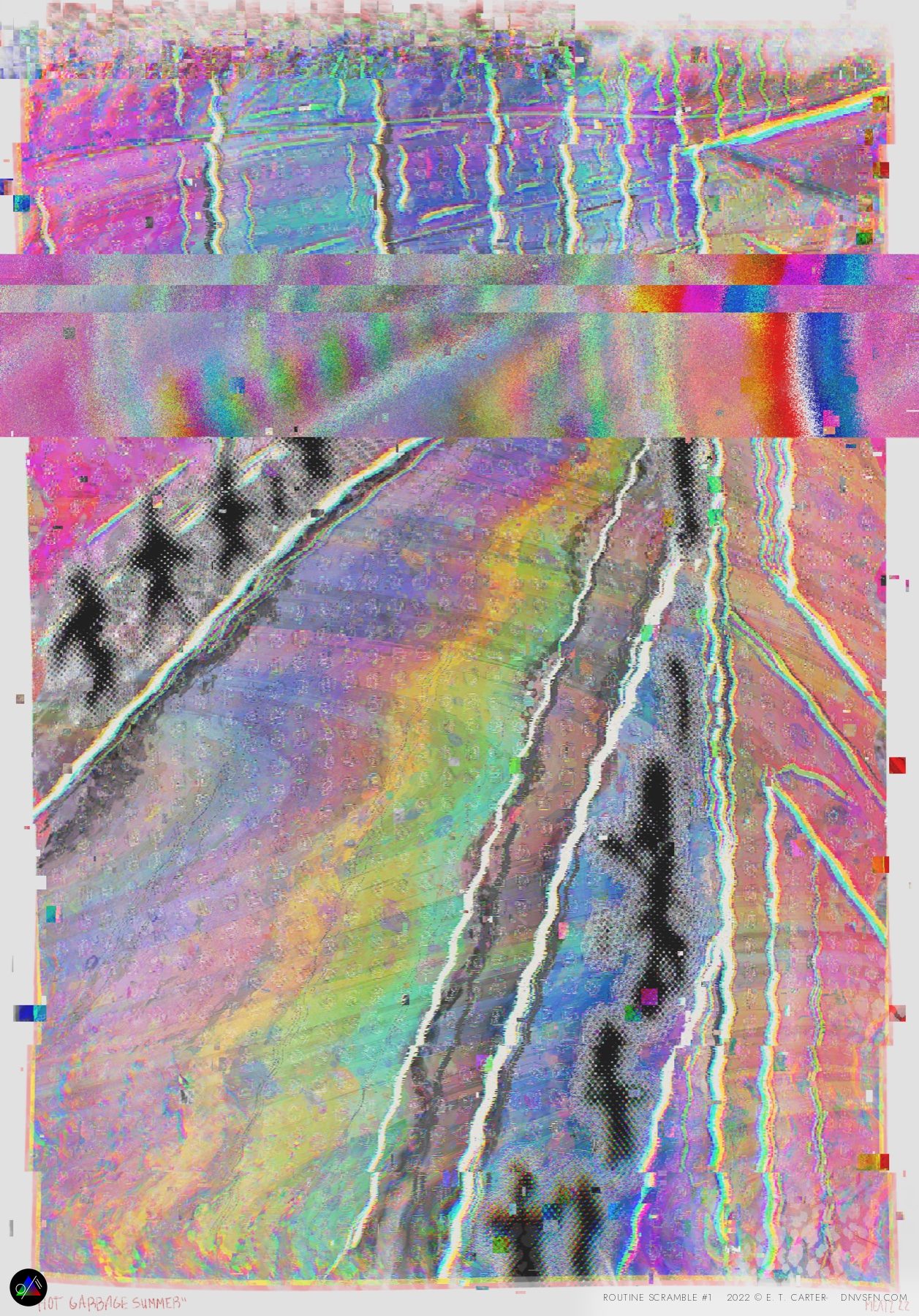 Chromatic break-up of a treelined path.