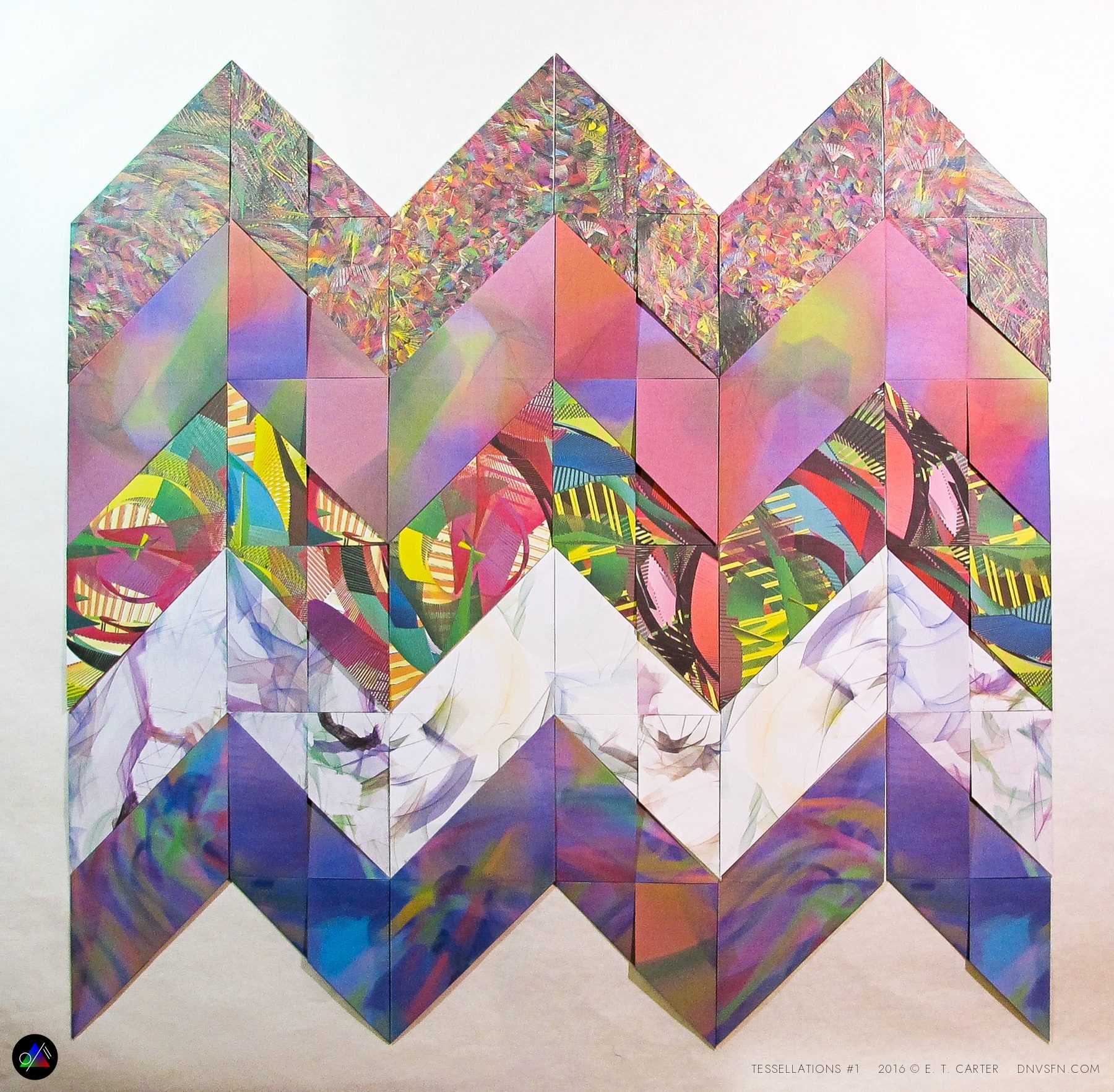 Chevron tessellation grid.