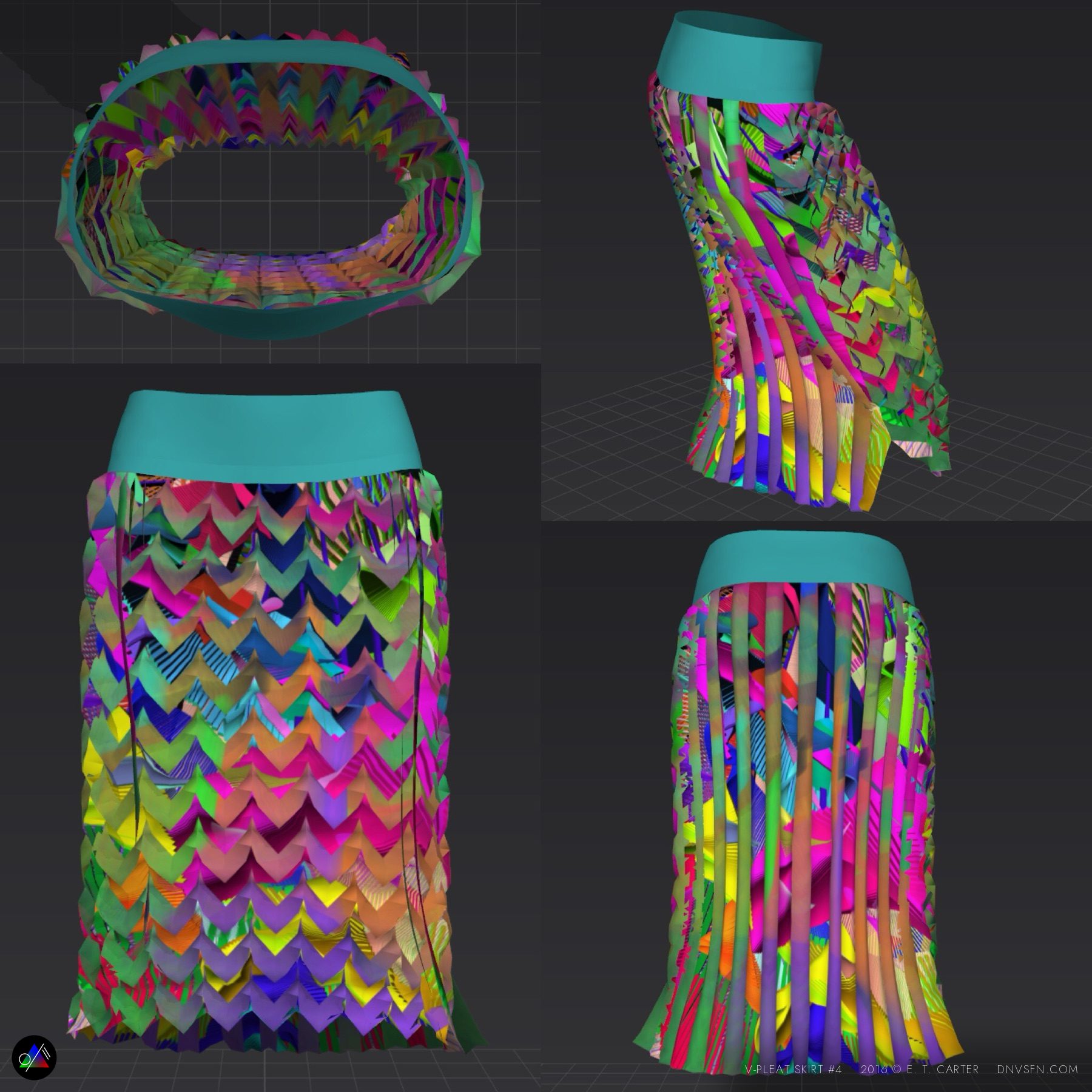 Rainbow fringe skirt.